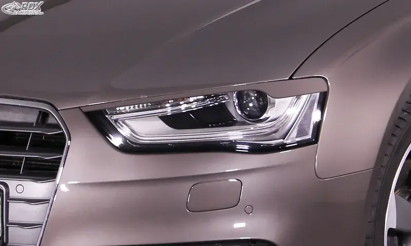 Ausverkauf RDX Scheinwerferblenden für AUDI A4 B8, B81, 8K Facelift (2011-2015) schwarz glänzend Böser Blick