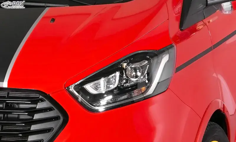 Solange Der Vorrat Reicht RDX Scheinwerferblenden für FORD Transit Custom & Tourneo Custom (2018+) Böser Blick