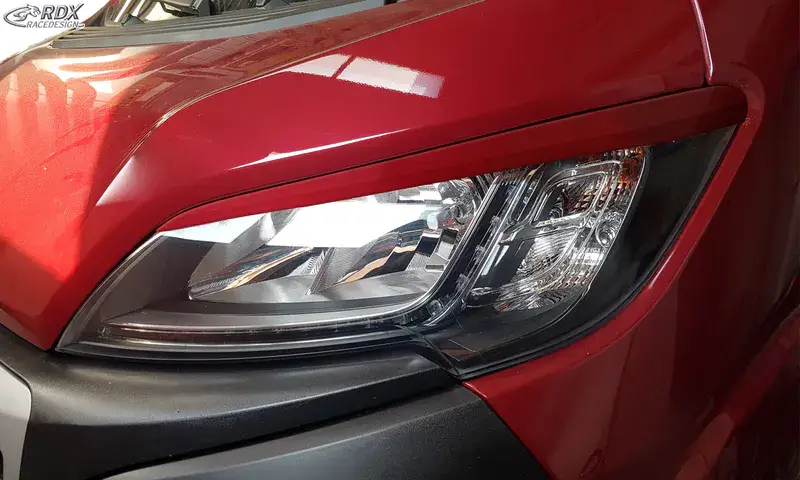 Aktuell RDX Scheinwerferblenden für FIAT Ducato (2014+) & CITROEN Jumper (2014+) & OPEL Movano (2021+) & PEUGEOT Boxer (2014+) & TOYOTA ProAce Max (2024+) & IVECO eSuperJolly (2026+) & RAM ProMaster (2013+) Böser Blick