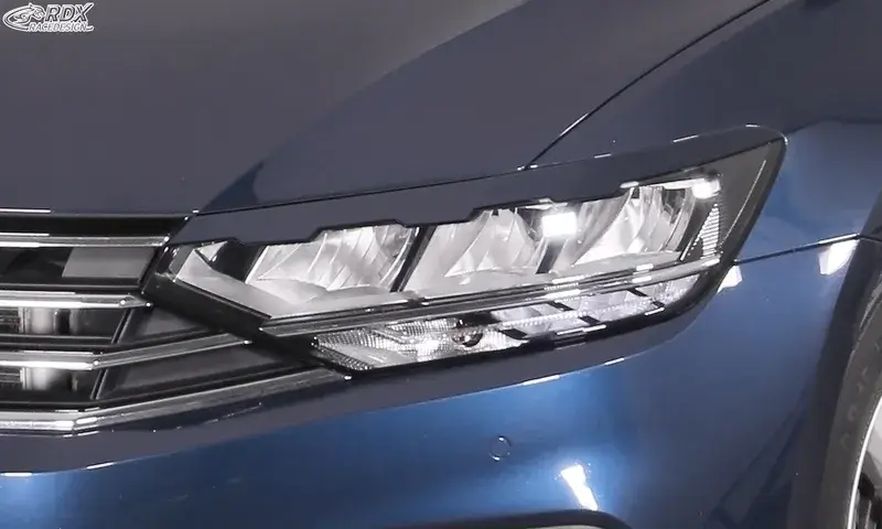 Versand Am Gleichen Tag RDX Scheinwerferblenden für VW Passat 3G B8 (2019+) "gezackt" Böser Blick