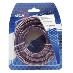 ACV Lautsprecherkabel 2x1,50 mm transparent/blau Blister 10m Ausverkauf