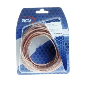 ACV Lautsprecherkabel 2x0,75 mm transparent/blau Blister 10m Neue Kollektion