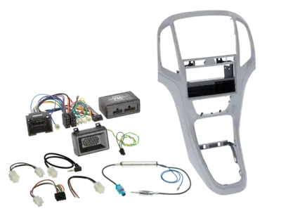 ACV 2-DIN Kit mit Fach Opel Astra J 2009-2018 silber LFB Geprüft