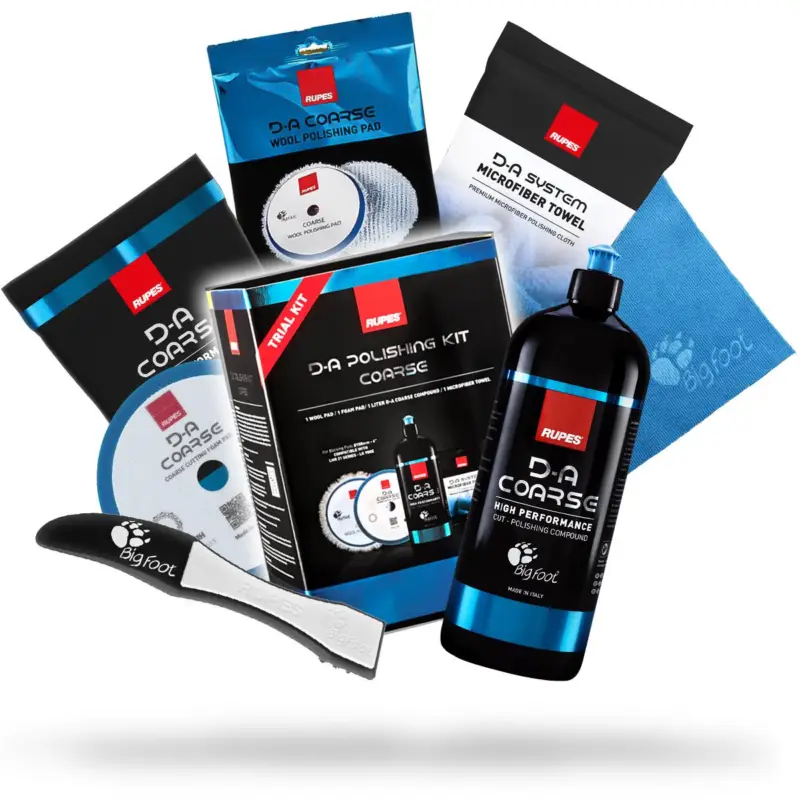 Beliebt RUPES D-A Polishing Kit Coarse: Polish 1L + Polishing Sponge Hard 130/150mm + Wool Polishing Pad + Polishing Cloth Blue + Sponge Remover