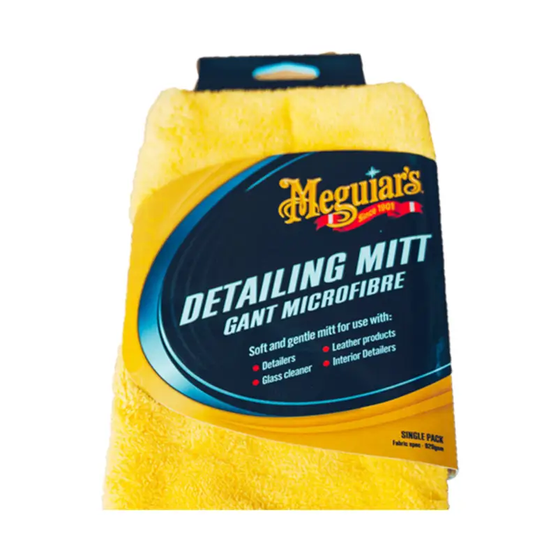 Neue Ware Meguiar’s® Detailing Mitt Mikrofaser Pflegehandschuh gelb