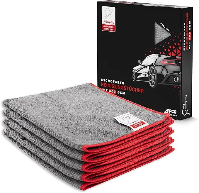 Nürburgring 4x Mikrofasertuch 300GSM 40x40cm Top-Angebot