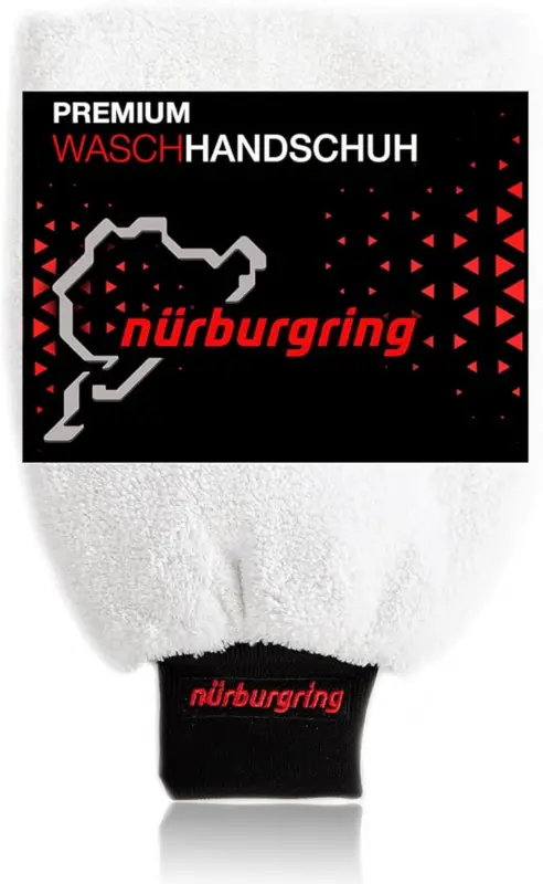 Nürburgring Mikrofaser Waschhandschuh Supreme weiß Markenware