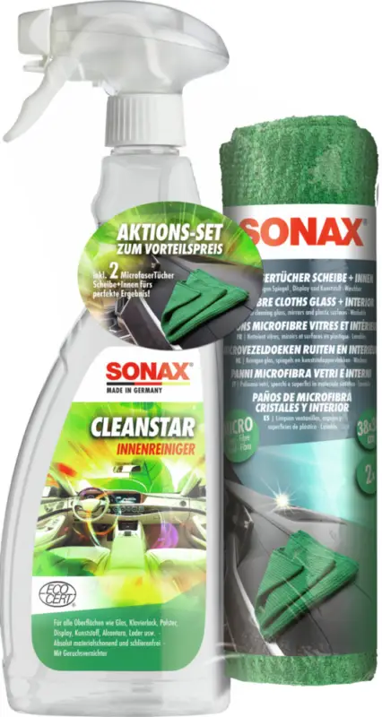 Bestseller Sonax - CleanStar mit MicrofaserTüchern Scheibe+Innen - AktionsSet