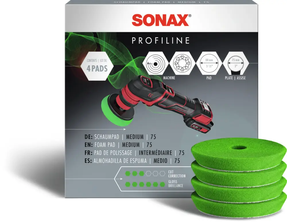 Sonax - SchaumPad medium 75mm - 4 Stück Neu