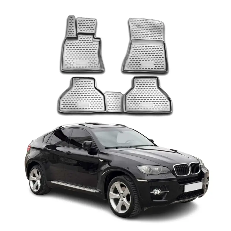 Top-Preis OMAC Gummimatten Fußmatten für BMW X6 E70 E71 E72 2007-2014 Automatten Grau 4x