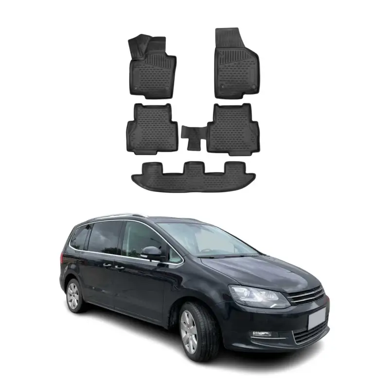 Bestseller OMAC Gummimatten Fußmatten für VW Sharan 2010-2015 TPE Automatten Schwarz 5x