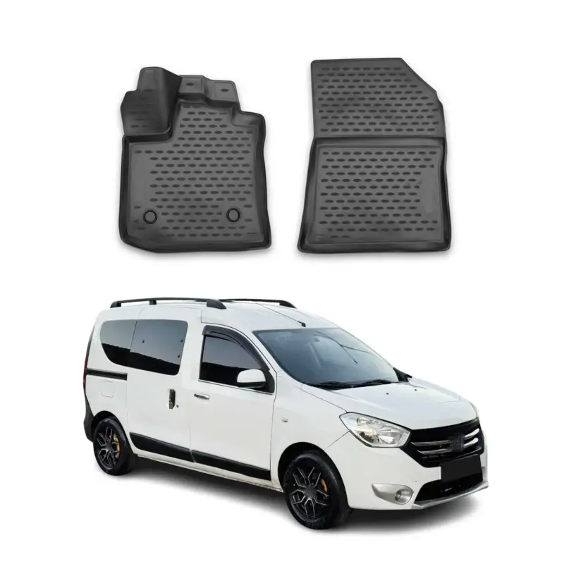 OMAC Gummimatten Fußmatten für Dacia Dokker 2012-2021 TPE Automatten Schwarz 2x Aktuell
