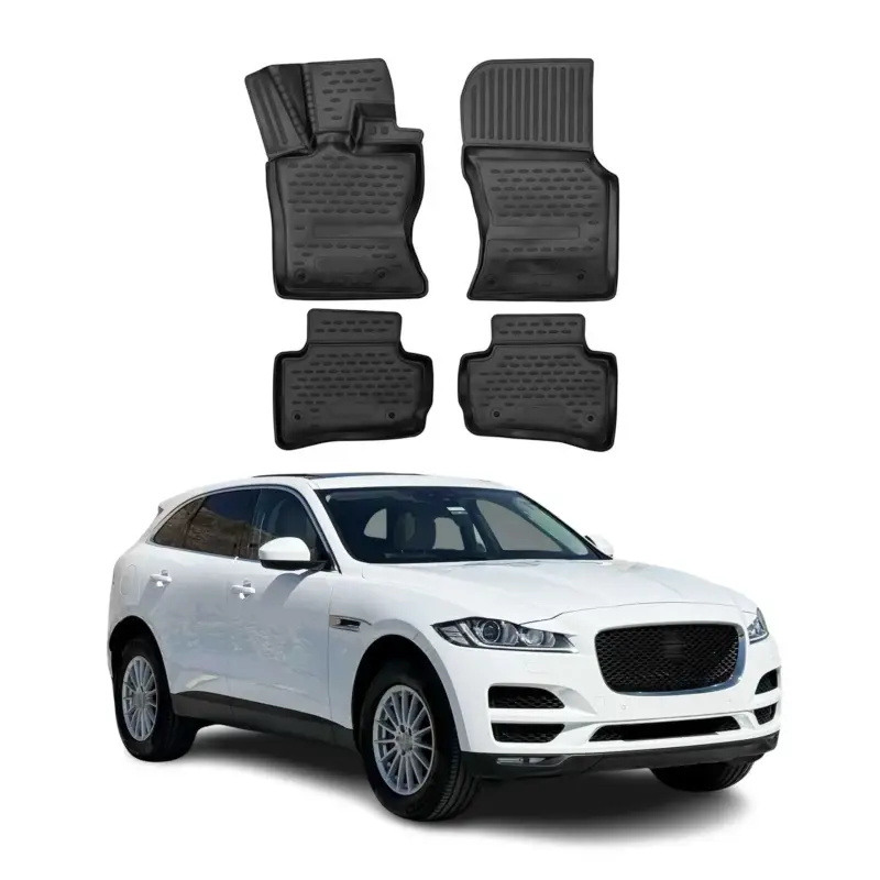 Neue Ware OMAC Gummimatten Fußmatten für Jaguar F-Pace 2016-2025 TPE Automatten Schwarz 4x