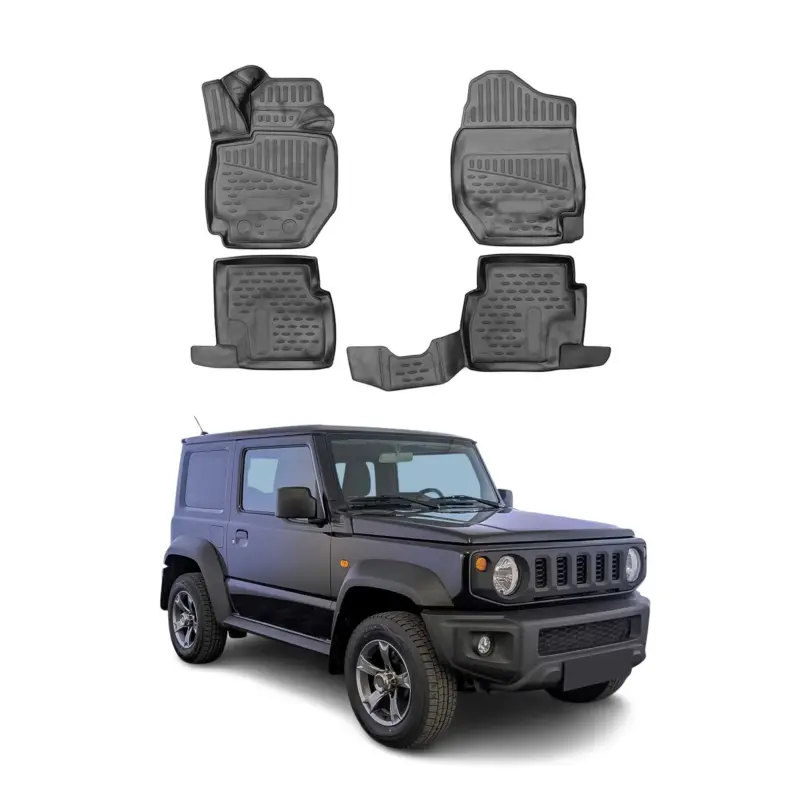 OMAC Gummimatten Fußmatten für Suzuki Jimny 2018-2021 TPE Automatten Schwarz 4x Wochenendangebot