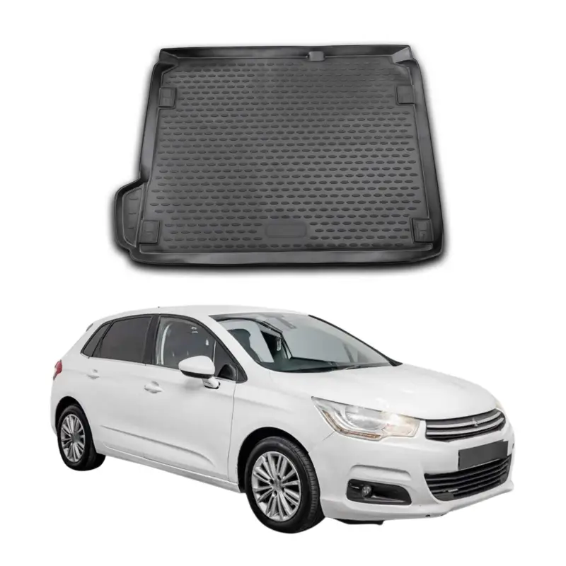 Kofferraummatte Kofferraumwanne für Citroen C4 2010-2021 Gummi TPE Schwarz Sofort Bestellen