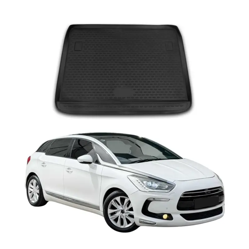 Nur Heute Kofferraummatte Kofferraumwanne für Citroen DS5 2011-2021 Gummi TPE Schwarz