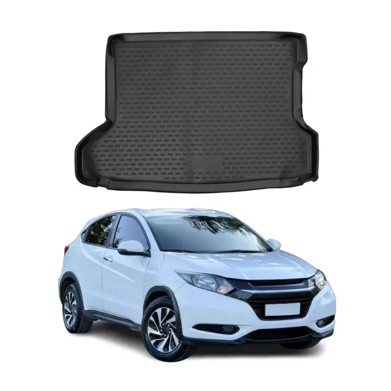 Kofferraummatte Kofferraumwanne für Honda HR-V 2015-2021 Gummi TPE Schwarz Highlight
