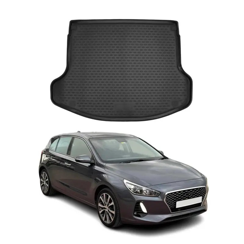 Neuheit Kofferraummatte Kofferraumwanne für Hyundai i30 Fastback 2017-2026 Gummi TPE