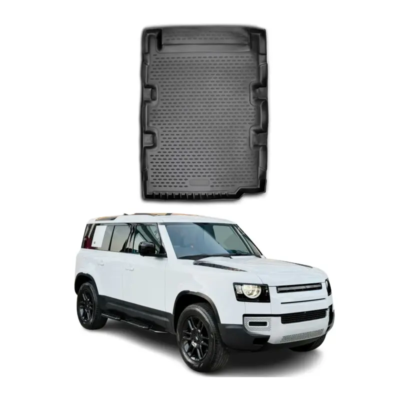 Kofferraummatte Kofferraumwanne für Land Rover Defender 110 2007-2021 Gummi TPE Solange Der Vorrat Reicht
