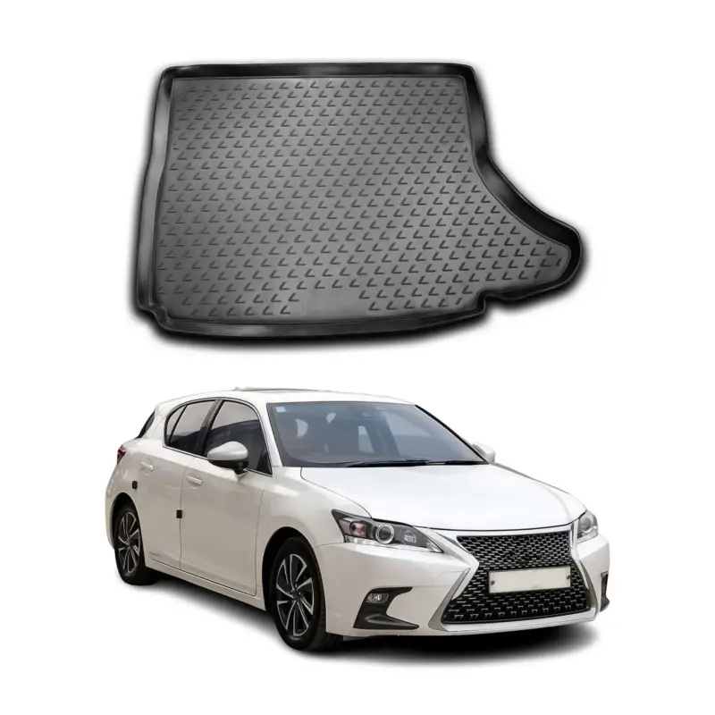Echt Kofferraummatte Kofferraumwanne für Lexus CT 2010-2021 Gummi TPE Schwarz