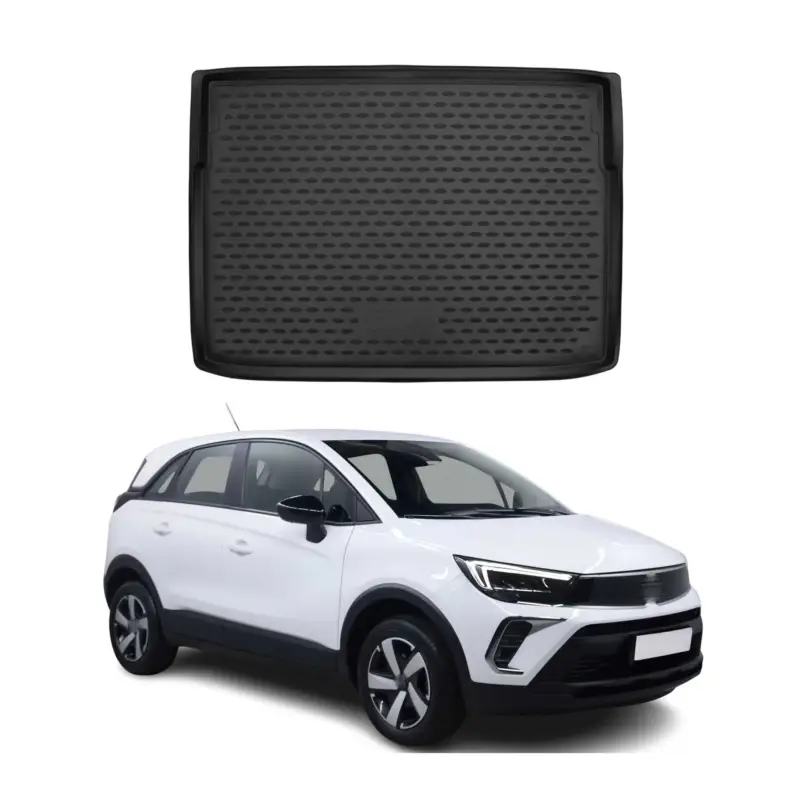 Kofferraummatte Kofferraumwanne für Opel Crossland X 2017-2024 Gummi TPE Schwarz Begrenztes Angebot