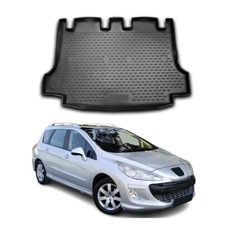 Kofferraummatte Kofferraumwanne für Peugeot 308 SW 2008-2013 Gummi TPE Schwarz Schnäppchen