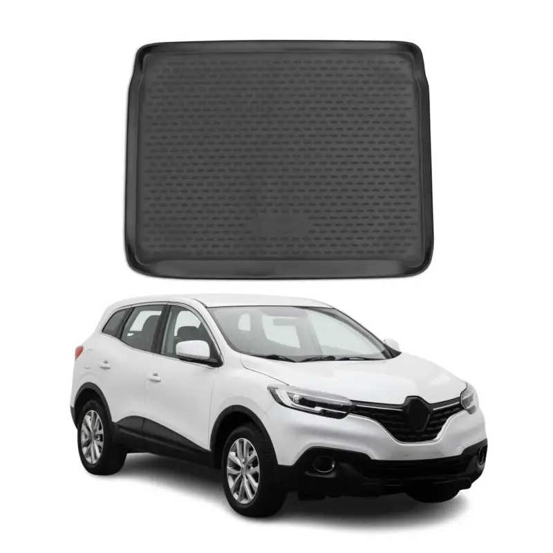 Geprüft Kofferraummatte Kofferraumwanne für Renault Kadjar 2015-2022 Gummi TPE Schwarz