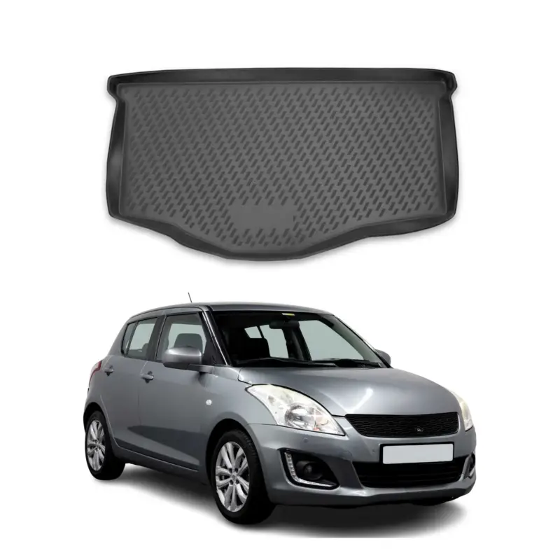 Neu Im Sortiment Kofferraummatte Kofferraumwanne für Suzuki Swift 2010-2017 Gummi TPE Schwarz