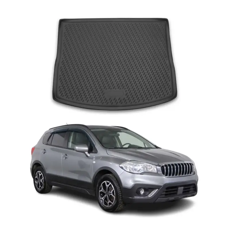 Highlight Kofferraummatte Kofferraumwanne für Suzuki SX4 2013-2021 Obere Stufe Gummi TPE