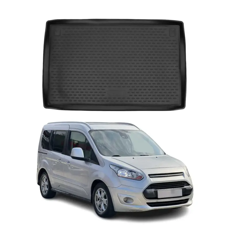 Must-Have Kofferraummatte Kofferraumwanne für Ford Tourneo 2013-2026 Gummi TPE Schwarz