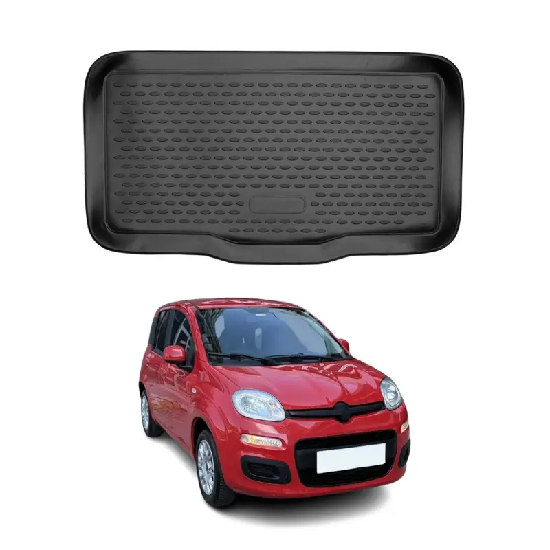 Sale Kofferraummatte Kofferraumwanne für Fiat Panda 2012-2026 Gummi TPE Schwarz