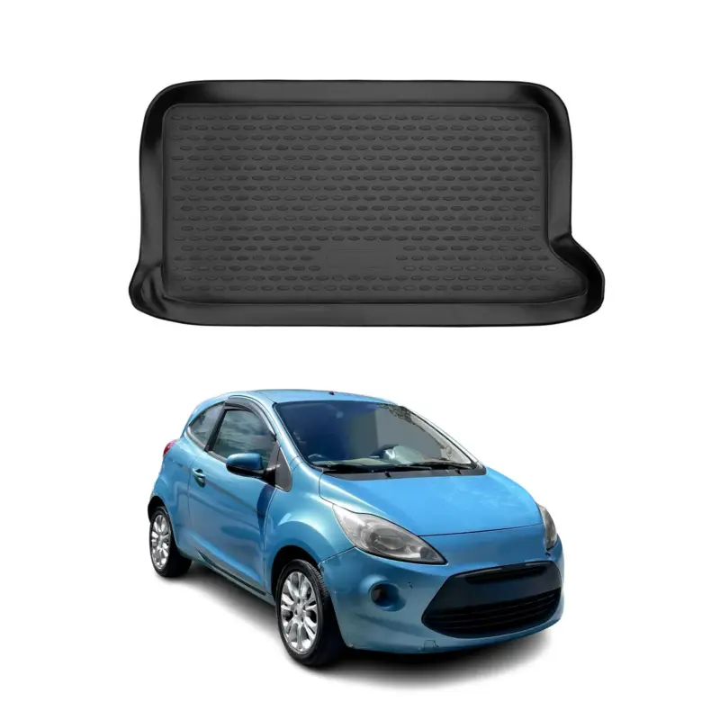 Kofferraummatte Kofferraumwanne für Ford Ka 2009-2016 Gummi TPE Schwarz Garantierte Lieferung