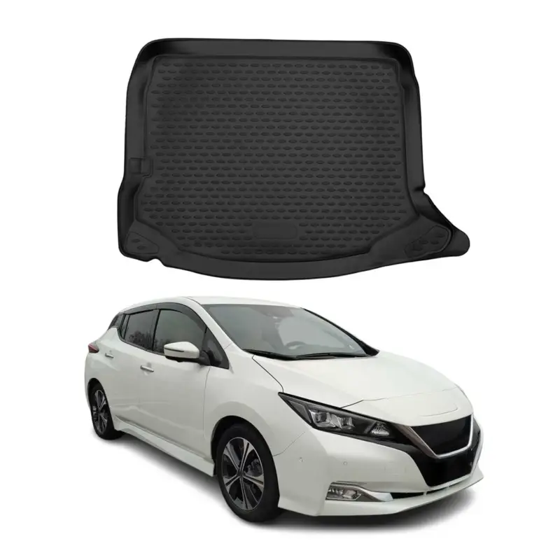 Top-Seller Kofferraummatte Kofferraumwanne für Nissan Leaf 2017-2024 Gummi TPE Schwarz
