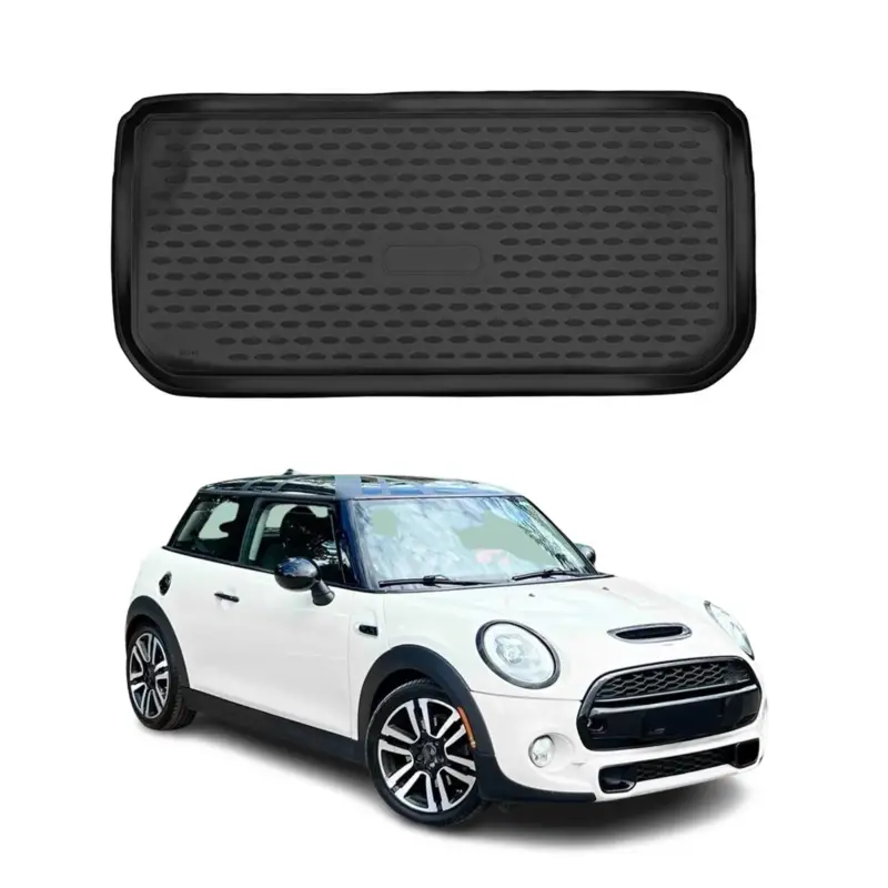Kracherpreis Kofferraummatte Kofferraumwanne für Mini Cooper F56 2013-2021 Gummi TPE Schwarz