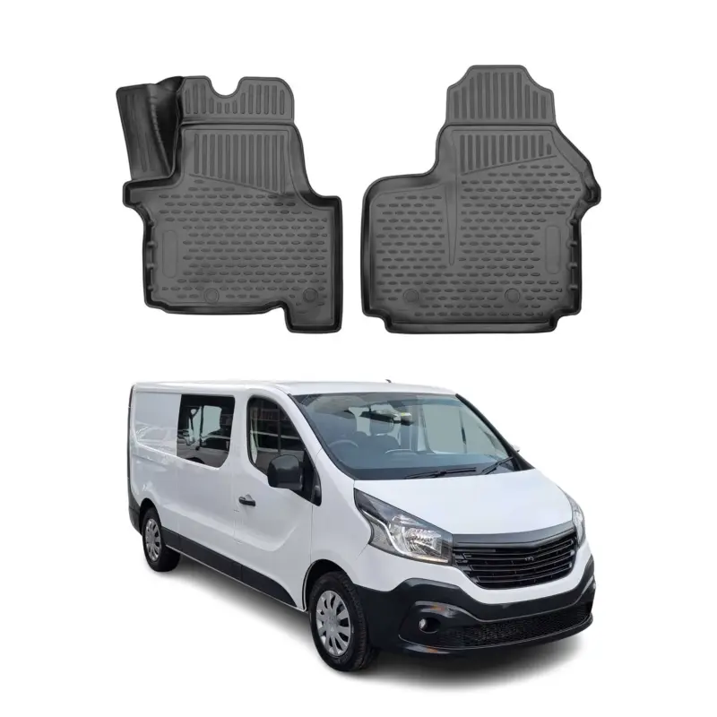 Neue Ware OMAC Gummimatten Fußmatten für Fiat Talento 2014-2024 TPE Automatten Schwarz 2x