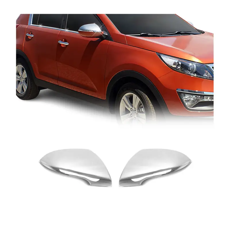 Versand Am Gleichen Tag Spiegelkappen Spiegelabdeckung für Kia Sportage 2010-2015 Edelstahl Chrom 2tlg