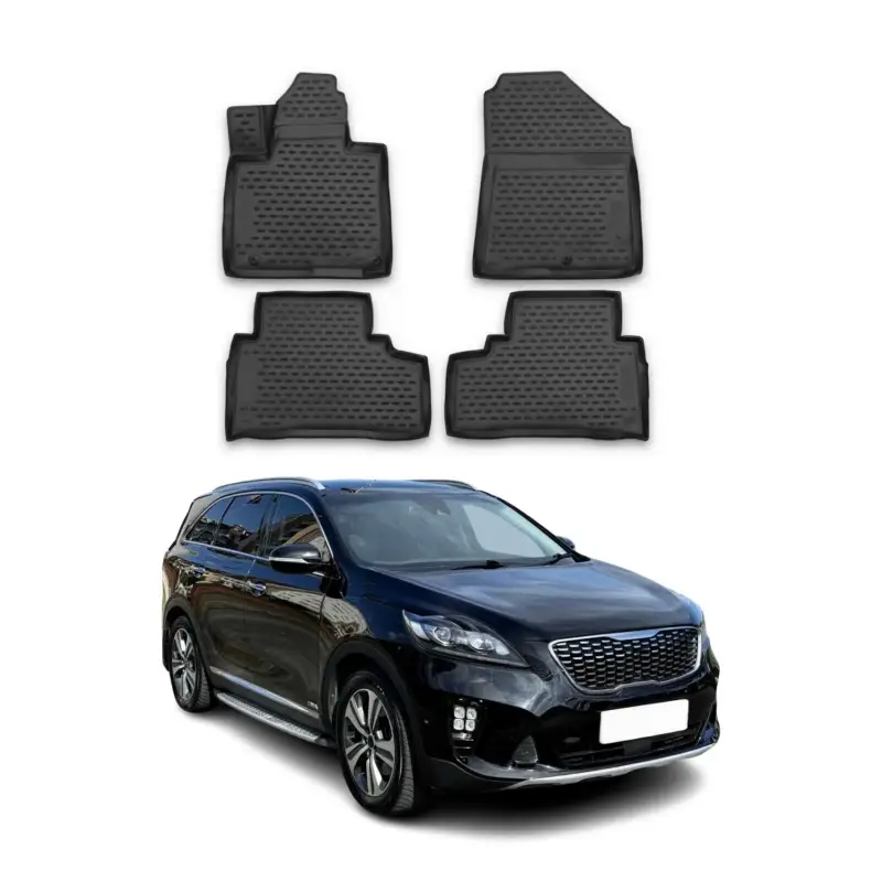 OMAC Gummimatten Fußmatten für Kia Sorento 2015-2020 TPE Automatten Schwarz 4x Meistverkauft