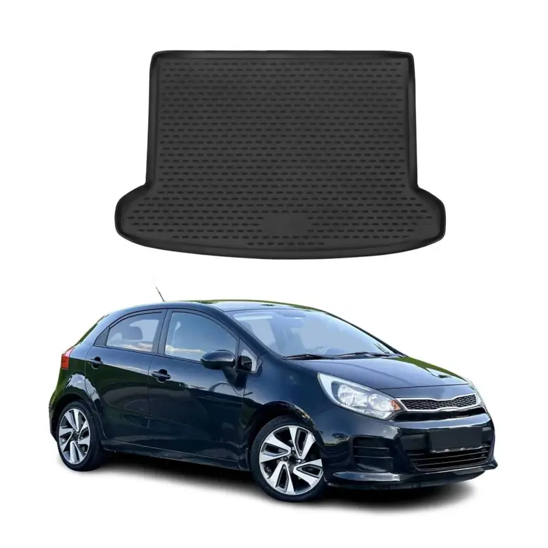 Kofferraummatte Kofferraumwanne für Kia Rio X-Line 2011-2017 Gummi TPE Schwarz Preisreduziert
