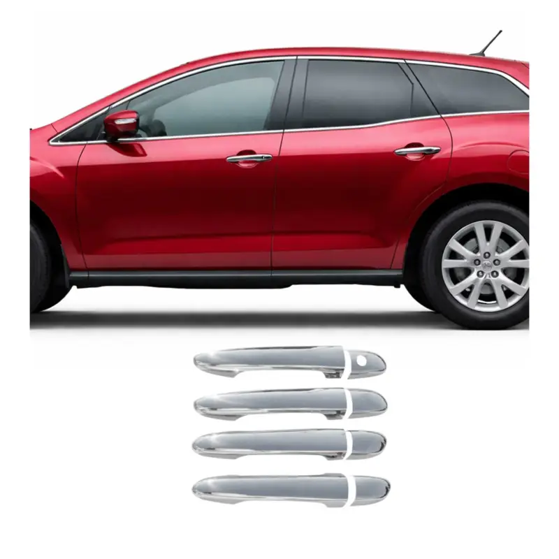 Zertifiziert Chrom Türgriff Blende für Mazda 2 2007-2026 4-Tür Edelstahl 4tlg