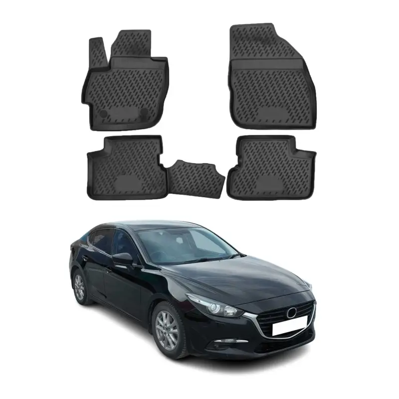 Kracherpreis OMAC Gummimatten Fußmatten für Mazda 2013-2019 TPE Automatten Schwarz 4x