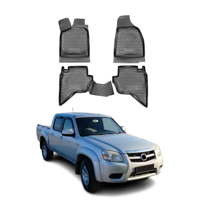 Neue Kollektion OMAC Gummimatten Fußmatten für Mazda BT-50 2006-2012 TPE Automatten Schwarz 4x
