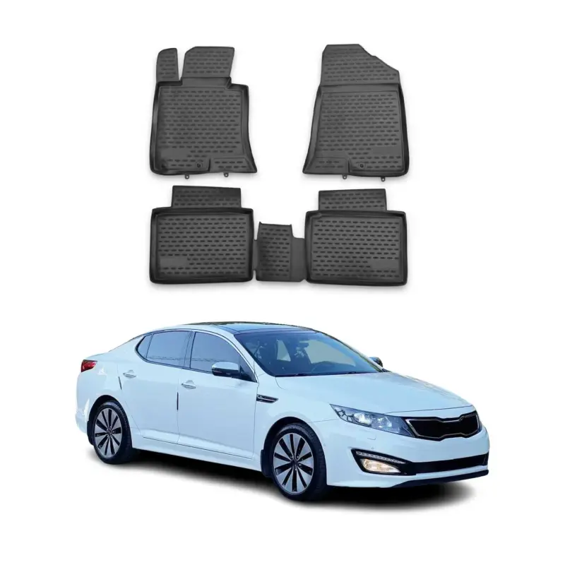 Meistverkauft OMAC Gummimatten Fußmatten für Kia Optima 2011-2014 TPE Automatten Schwarz 4x