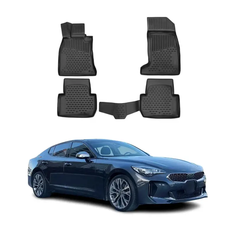 Sichere Zahlung OMAC Gummimatten Fußmatten für Kia Stinger Limo 2018-2023 Automatten Schwarz 4x