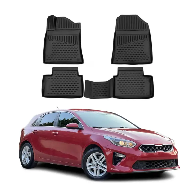 OMAC Gummimatten Fußmatten für Kia Ceed III 2019-2026 Schrägheck TPE Schwarz 4x Geprüft