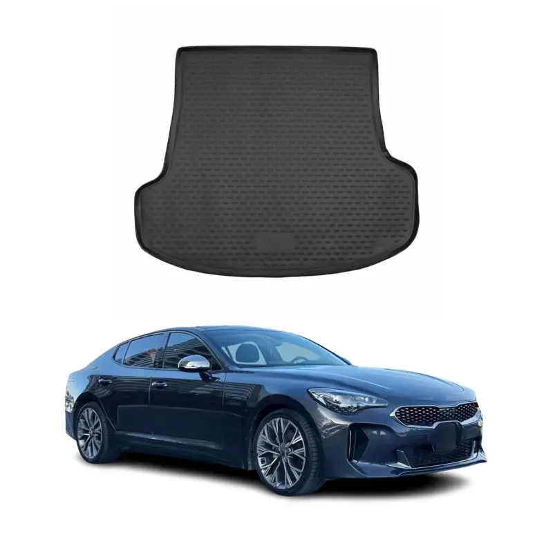 Kofferraummatte Kofferraumwanne für Kia Stinger 2018-2023 Gummi TPE Schwarz Neu