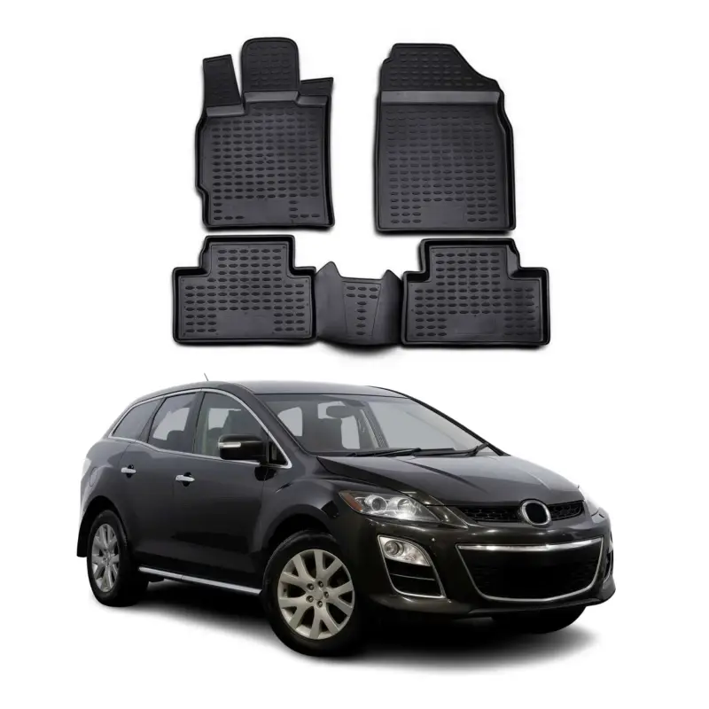 OMAC Gummimatten Fußmatten für Mazda CX-7 2006-2012 TPE Automatten Schwarz 4x Bestseller