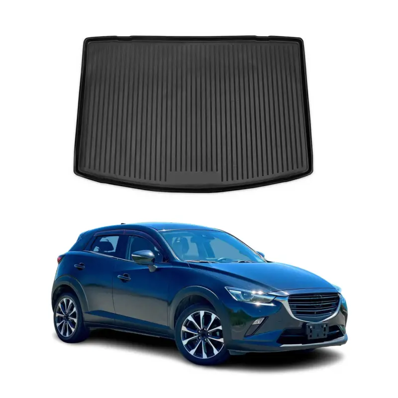 Letzte Chance Kofferraummatte Kofferraumwanne für Mazda CX-3 2015-2024 Gummi TPE Schwarz