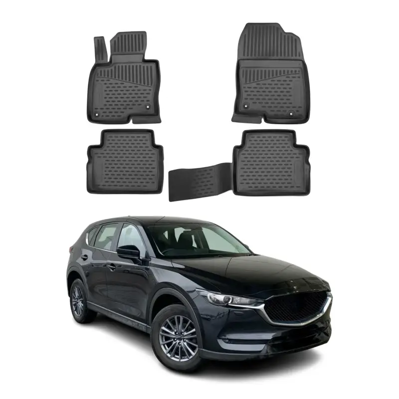OMAC Gummimatten Fußmatten für Mazda CX-5 2017-2025 TPE Automatten Schwarz 4x Nur Heute