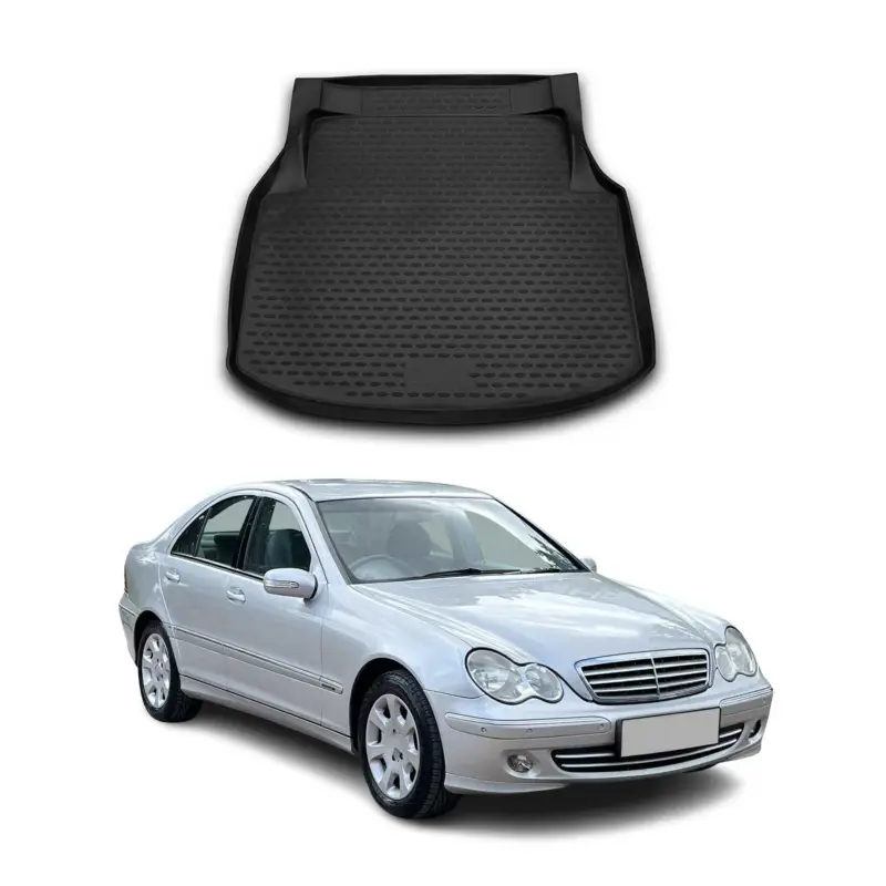 Kofferraummatte Kofferraumwanne für Mercedes C Klasse W203 Limo 2001-2007 Gummi Begrenztes Angebot