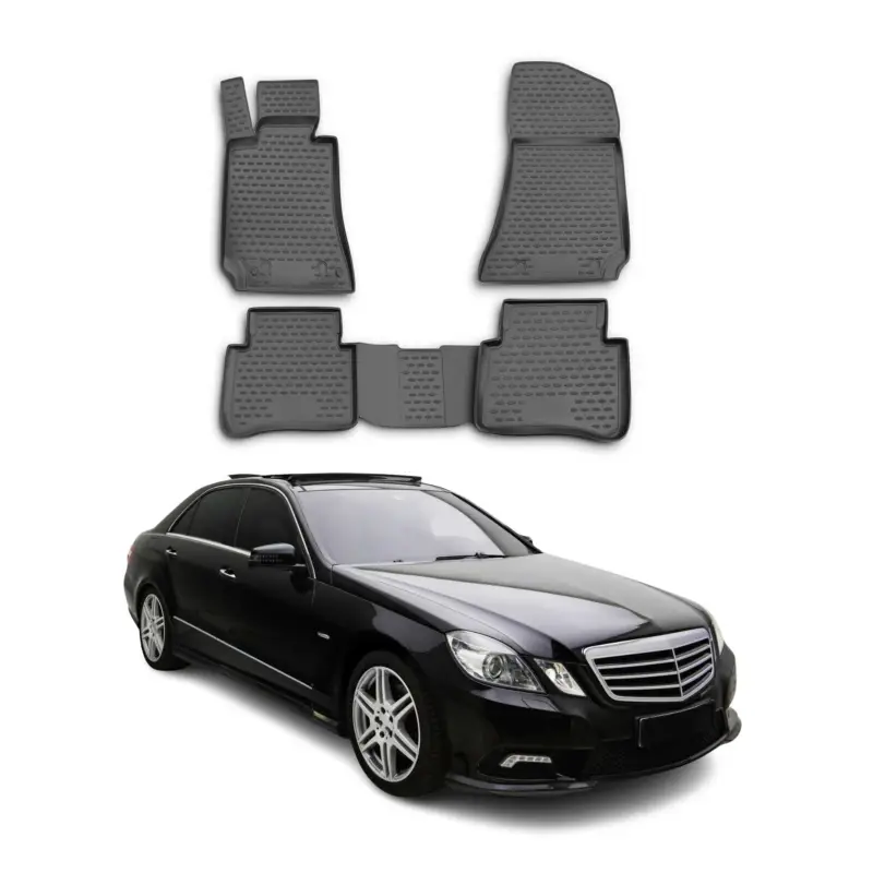 Top-Preis OMAC Gummimatten Fußmatten für Mercedes E Klasse W212 2010-2016 TPE Schwarz 4tlg